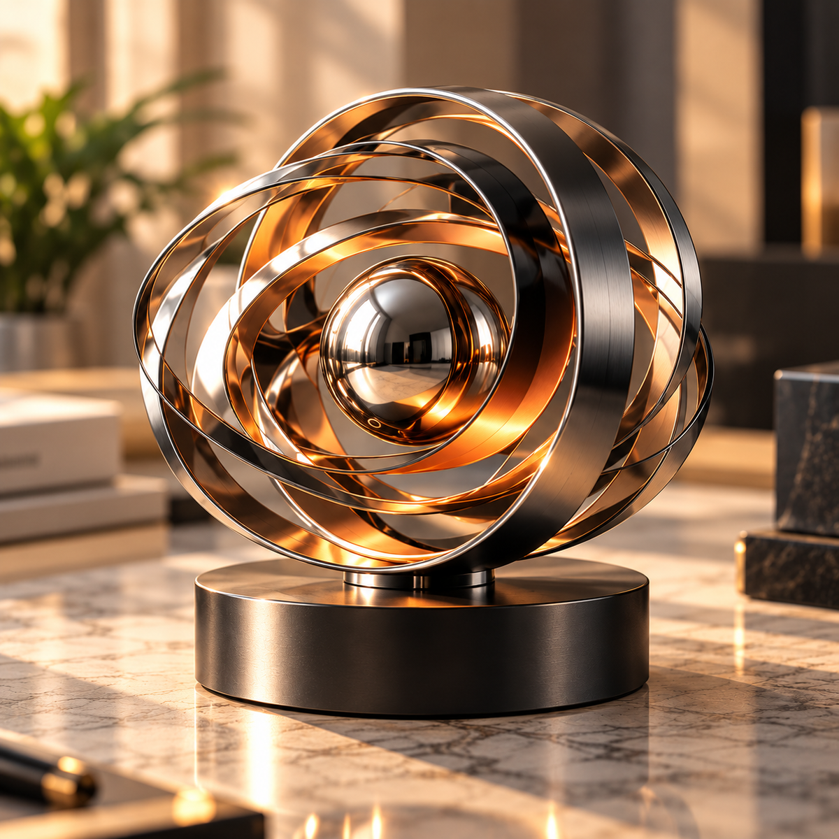 OIOTB Orbit Multi-Layer Magnetic Kinetic Sculpture for Desk