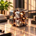 OIOTB Gravity Orbital Ring Kinetic Sculpture for Desk